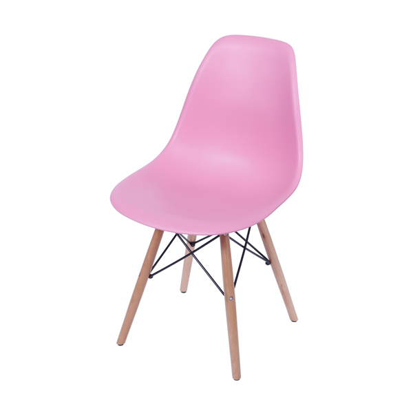 Eames Base de Madeira Rosa